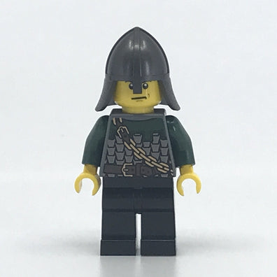 Kingdoms - Dragon Knight Scale Mail with Chain and Belt, Helmet with Neck Protector, Scowl